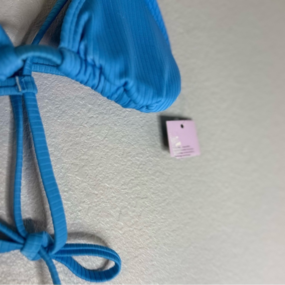 Wild Fable Blue Ribbed Bikini Top - Picture 5 of 8